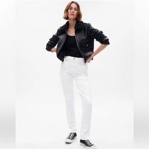 Gap White Vintage Slim High Rise Jeans